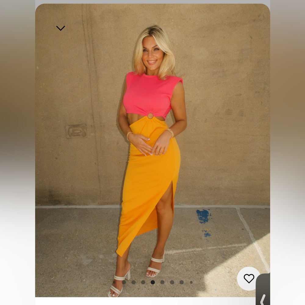 Pink and orange dress NWOT